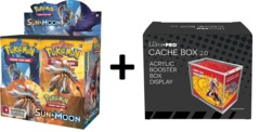 MINT Pokemon SM1 Sun & Moon Base Set Booster Box PLUS Acrylic Ultra Pro Cache Box 2.0 Protector